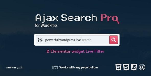 Ajax Search Pro Live WordPress Search Filter Plugin