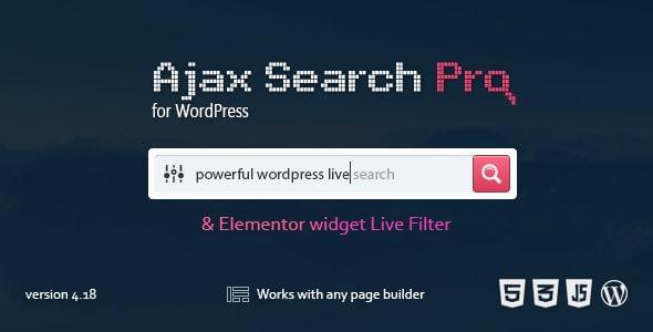 最佳实时WordPress搜索过滤插件Ajax Search Pro