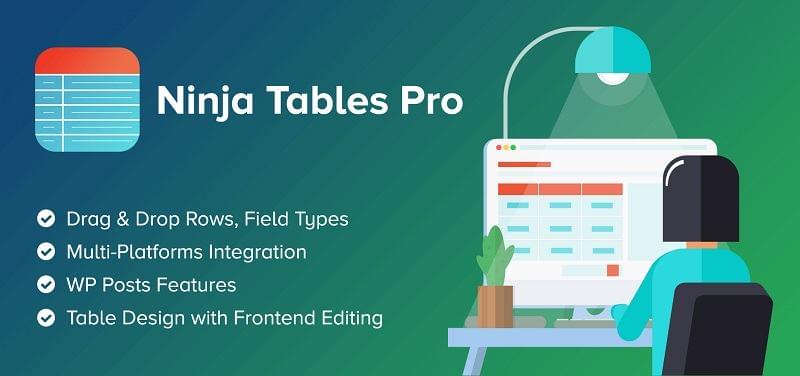 Ninja Tables Pro Table builder WordPress