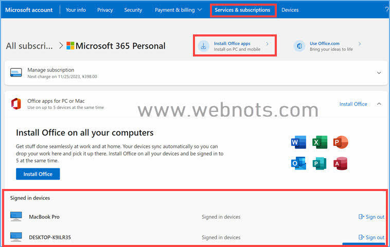 安装 Office 应用程序和登录设备