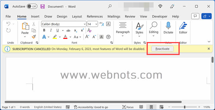 从应用程序重新激活 Microsoft 365