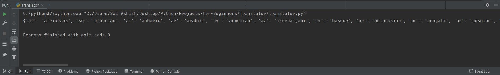 Googletrans 支持的语言列表