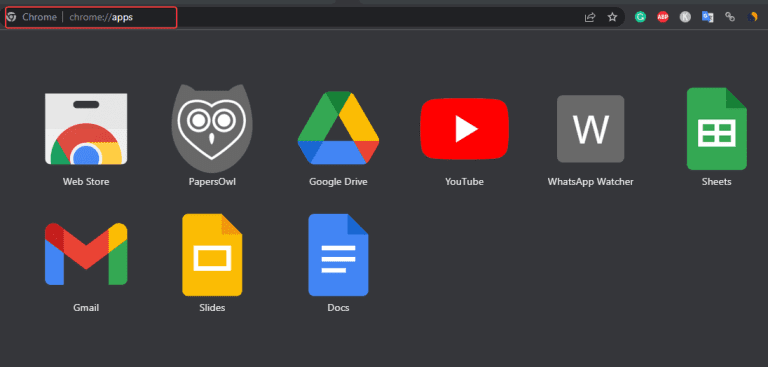 Open and use Google Chrome Web Store Apps