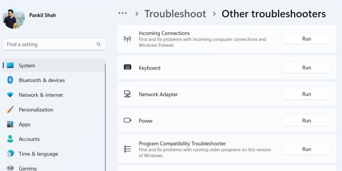 在 Windows 上运行网络适配器疑难解答