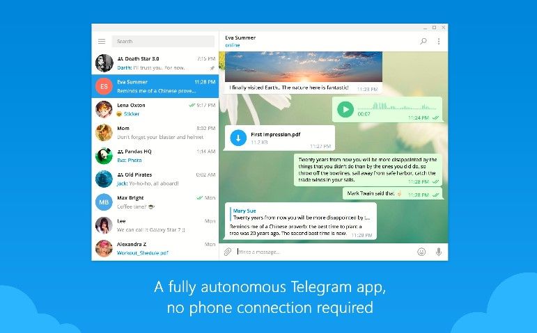 Telegram Desktop 编辑推荐社交应用