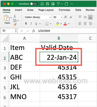 应用于第一个单元格的格式