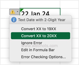 转换为 4 位数字日期格式