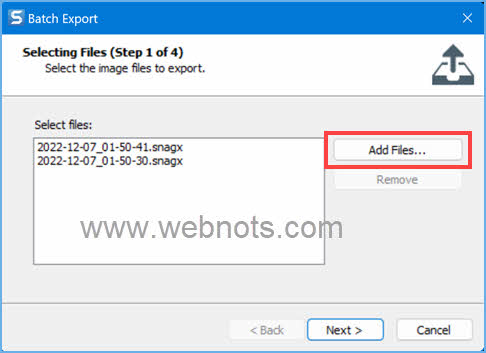选择或添加文件进行批量转换