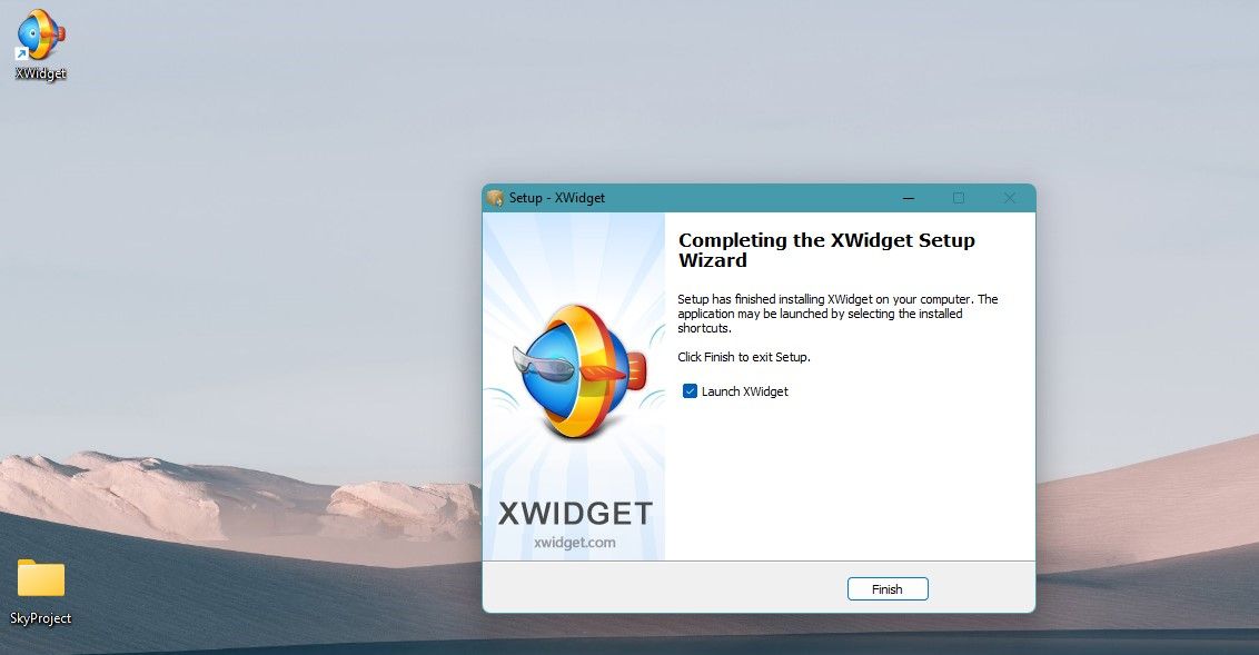 XWidget 完成安装屏幕和桌面快捷方式