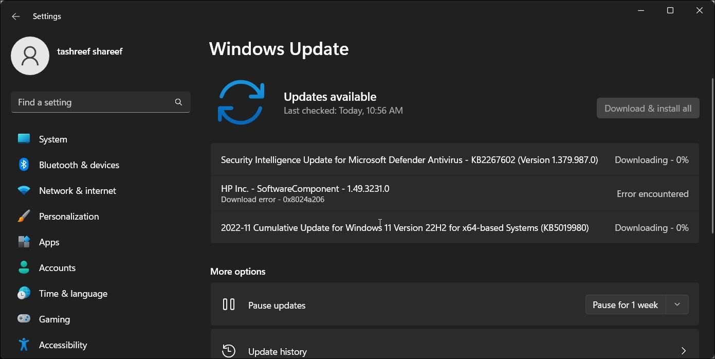 检查 Windows 更新 