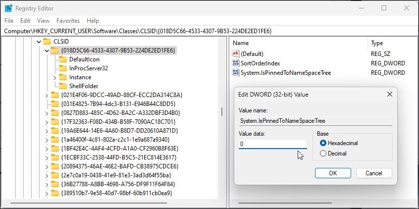 删除 onedrive 图标 Windows 11 注册表编辑器