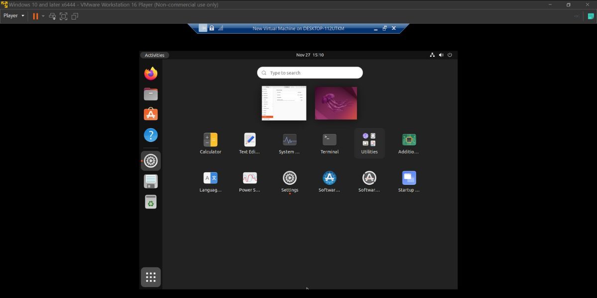 使用 Hyper-V 运行的 Ubuntu 虚拟机