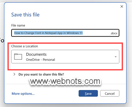 Microsoft Word 中的默认文件保存位置