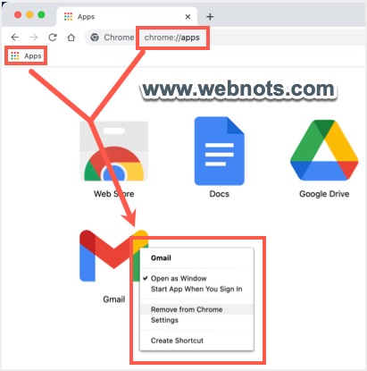 在 Chrome 中访问 Gmail 应用程序