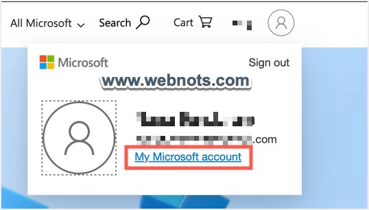 转到 Microsoft 个人帐户