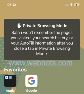 iPhone 中的 Safari 私人模式
