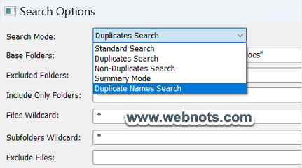 在 SearchMyFiles 应用程序中搜索重复名称