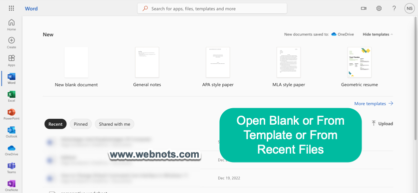 创建在线 Word 文档