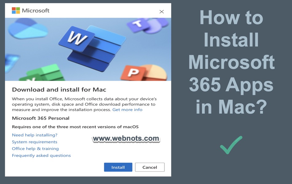How to Install Microsoft 365 Apps in Mac