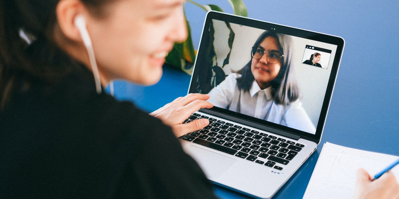 Woman On A Laptop Video Call.jpeg