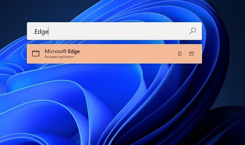 用于打开 MS Edge 的 .Edge 命令