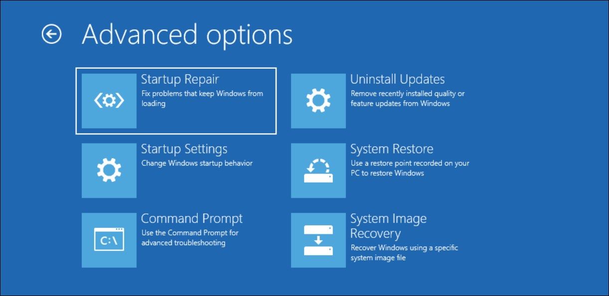 选择一个选项 windows recovery environment advanced options system restore 