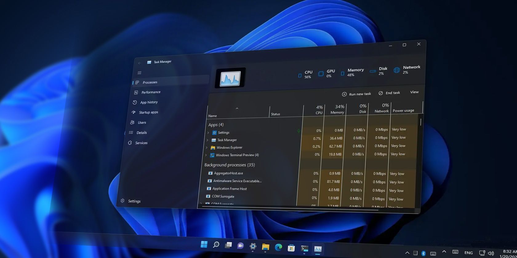 Windows 11 任务管理器