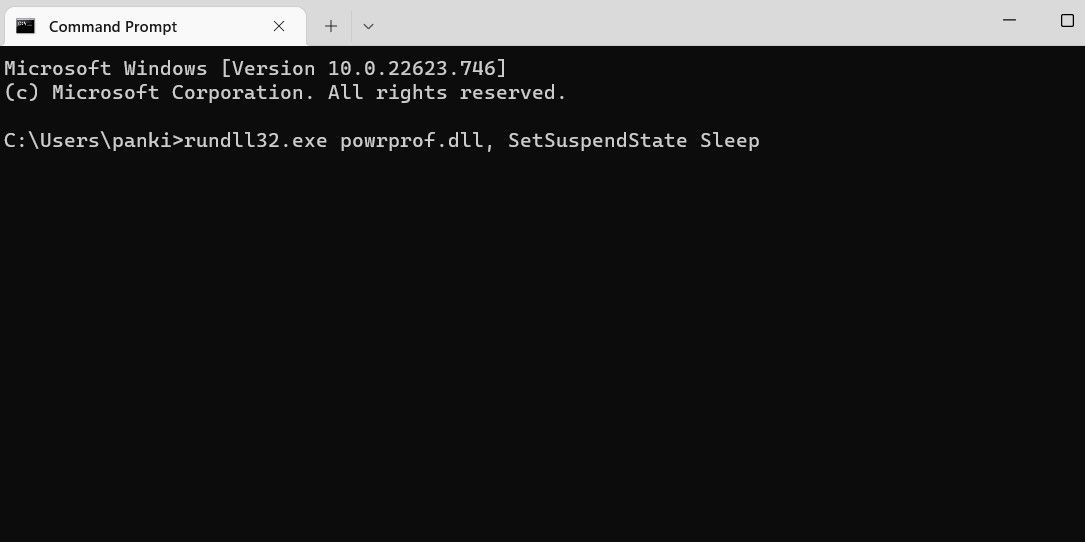 使用命令提示符让 Windows 计算机进入睡眠状态