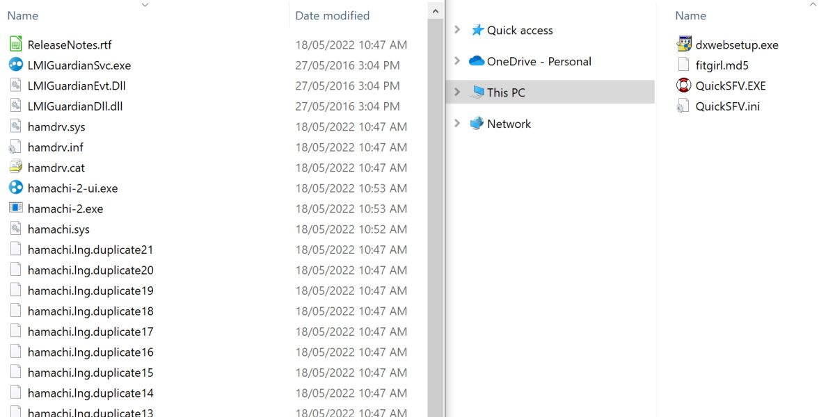 提取的 exe 文件和提取的 msi 文件的屏幕截图