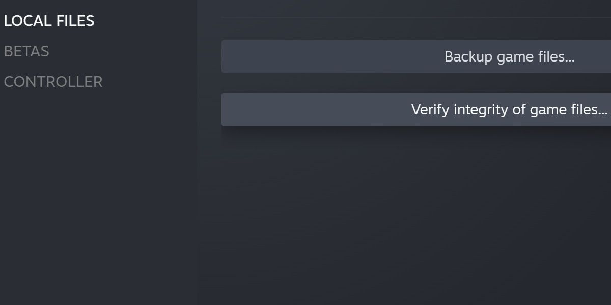 验证 Steam 文件的屏幕截图