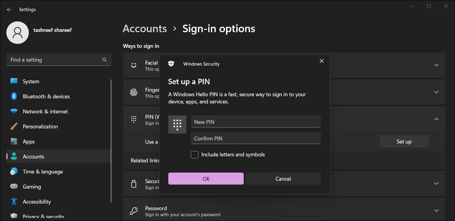 Windows 11 登录选项添加新的 pin 1