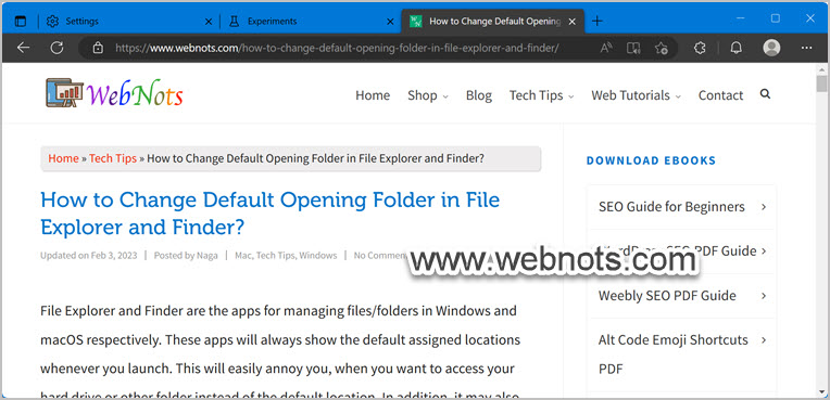 Edge 使用亮模式和系统宽暗模式