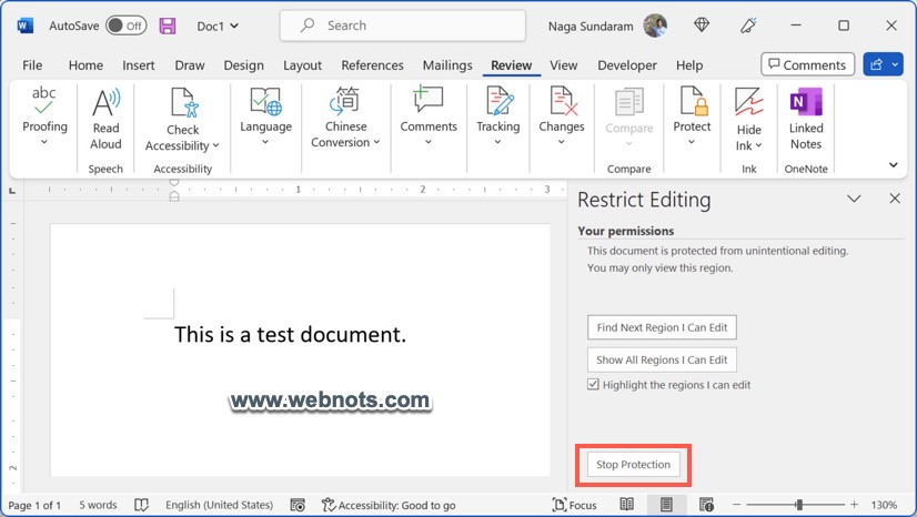 停止保护并使用密码编辑