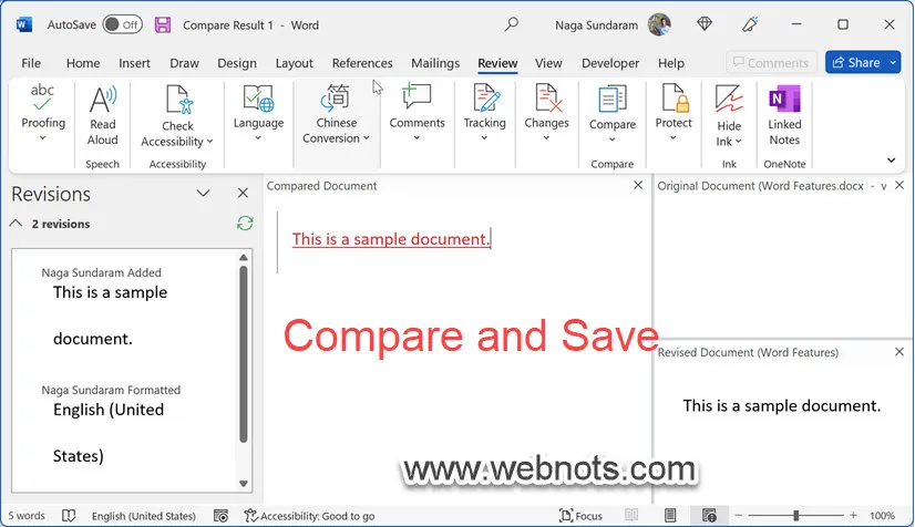 比较并保存版本