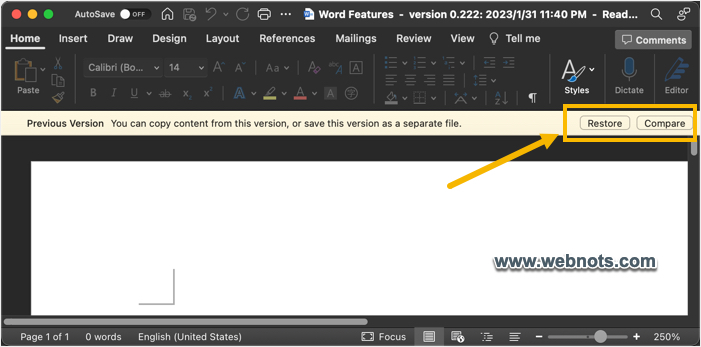 在 Mac 中恢复或比较版本历史记录