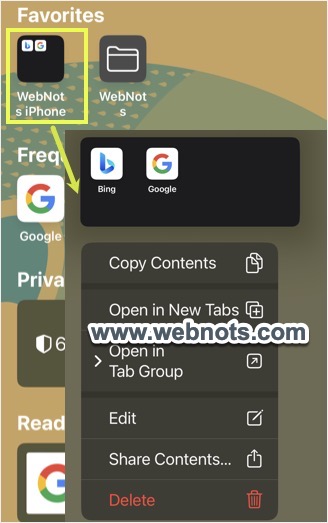 在起始页显示收藏夹菜单