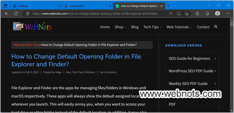 使用 Flag 在 Edge 中强制使用暗模式
