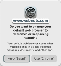 确认更改浏览器