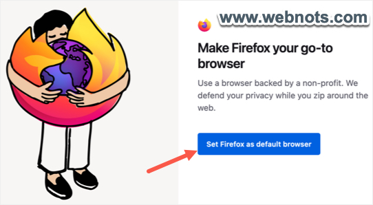 Firefox 更新后的默认浏览器通知