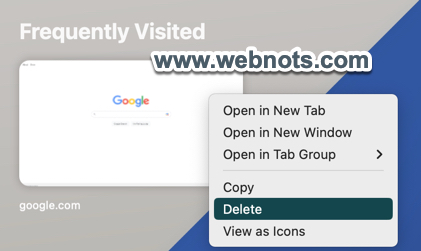 从起始页删除单个项目
