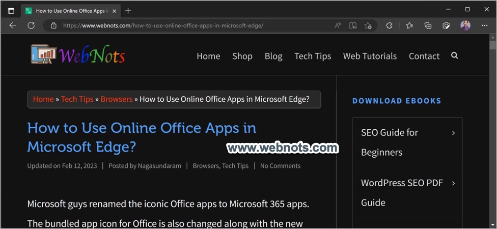 在 Edge 浏览器中完成暗模式