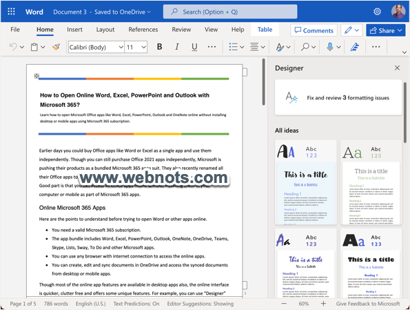 从 Edge 在 Office Online Editor 中编辑文档