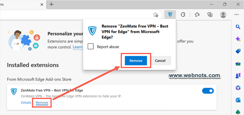 永久删除 Edge 中的扩展