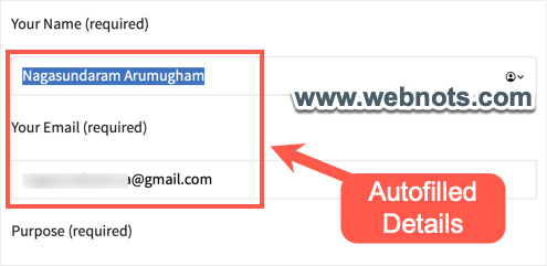 Safari 自动填充详细信息