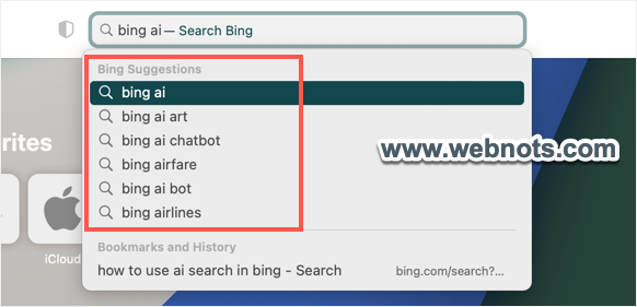 Safari Mac 中的搜索建议