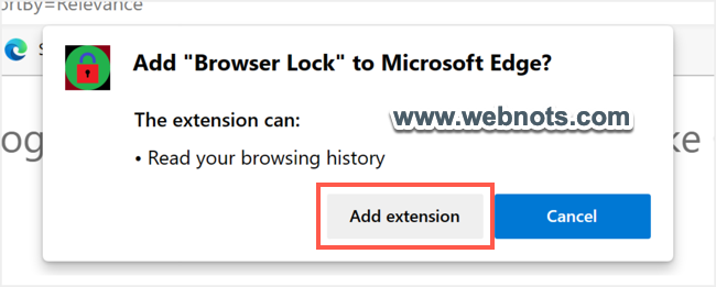 在 Edge 中添加浏览器锁定扩展