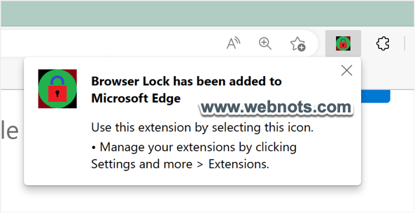 Edge 中安装的浏览器锁定扩展
