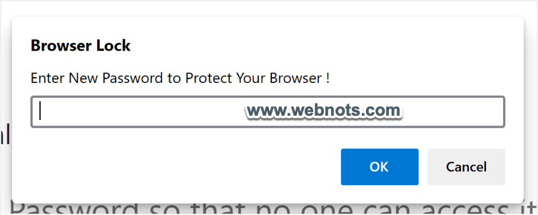 输入新密码锁定 Edge