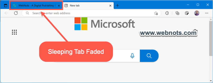 选项卡在边缘休眠和褪色