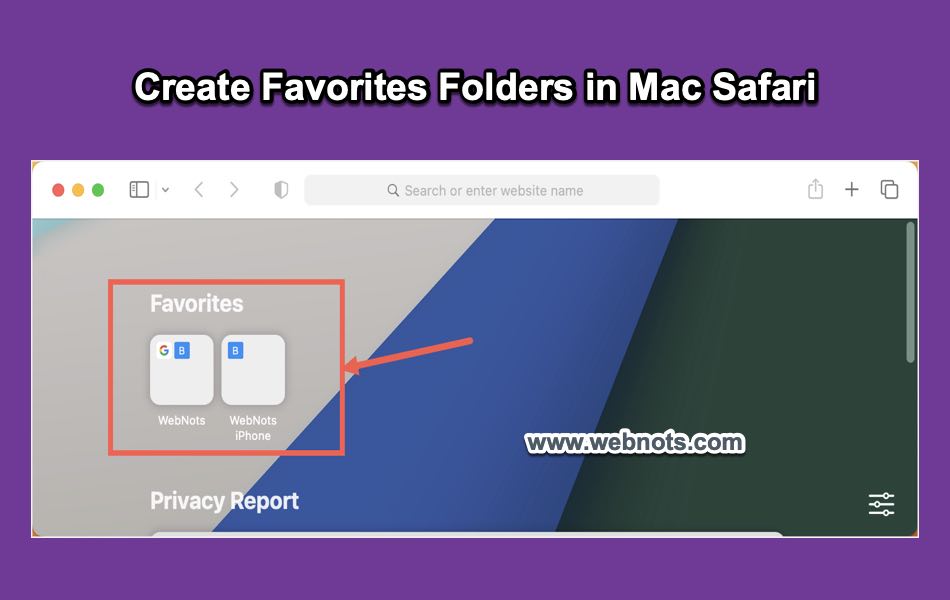 Create Favorites Folders in Mac Safari